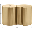  Meridian Dimple Gold Iron 2 pc Modular Nesting End / Side Table IMAGE 6