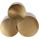  Meridian Dimple Gold Iron 3 pc Modular Nesting Coffee Table IMAGE 3