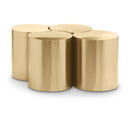  Meridian Dimple Gold Iron 4 pc Modular Nesting Coffee Table IMAGE 1
