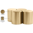  Meridian Dimple Gold Iron 4 pc Modular Nesting Coffee Table IMAGE 5