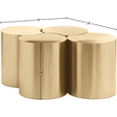  Meridian Dimple Gold Iron 4 pc Modular Nesting Coffee Table IMAGE 6