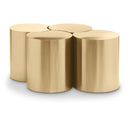  Meridian Dimple Gold Iron 4 pc Modular Nesting Coffee Table IMAGE 1