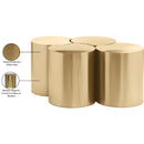  Meridian Dimple Gold Iron 4 pc Modular Nesting Coffee Table IMAGE 5