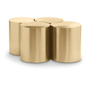  Meridian Dimple Gold Iron 4 pc Modular Nesting Coffee Table IMAGE 1