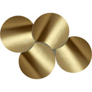  Meridian Dimple Gold Iron 4 pc Modular Nesting Coffee Table IMAGE 4