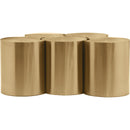  Meridian Dimple Gold Iron 5 pc Modular Nesting Coffee Table IMAGE 3