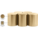  Meridian Dimple Gold Iron 5 pc Modular Nesting Coffee Table IMAGE 5