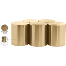  Meridian Dimple Gold Iron 5 pc Modular Nesting Coffee Table IMAGE 5