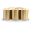  Meridian Dimple Gold Iron 5 pc Modular Nesting Coffee Table IMAGE 1