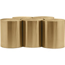  Meridian Dimple Gold Iron 5 pc Modular Nesting Coffee Table IMAGE 3