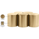  Meridian Dimple Gold Iron 5 pc Modular Nesting Coffee Table IMAGE 5