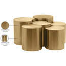  Meridian Dimple Gold Iron 6 pc Modular Nesting Coffee Table IMAGE 5