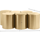  Meridian Dimple Gold Iron 6 pc Modular Nesting Coffee Table IMAGE 6