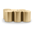  Meridian Dimple Gold Iron 6 pc Modular Nesting Coffee Table IMAGE 1