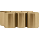  Meridian Dimple Gold Iron 6 pc Modular Nesting Coffee Table IMAGE 3