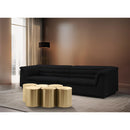  Meridian Dimple Gold Iron 6 pc Modular Nesting Coffee Table IMAGE 2