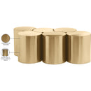  Meridian Dimple Gold Iron 6 pc Modular Nesting Coffee Table IMAGE 5