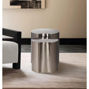  Meridian Dimple Silver Iron 2 pc Modular Nesting End / Side Table IMAGE 2