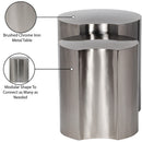  Meridian Dimple Silver Iron 2 pc Modular Nesting End / Side Table IMAGE 5