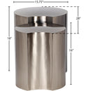  Meridian Dimple Silver Iron 2 pc Modular Nesting End / Side Table IMAGE 6