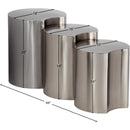  Meridian Dimple Silver Iron 3 pc Modular Nesting End / Side Table IMAGE 5