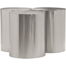  Meridian Dimple Silver Iron 3 pc Modular Nesting Coffee Table IMAGE 3