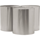  Meridian Dimple Silver Iron 3 pc Modular Nesting Coffee Table IMAGE 3