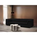  Meridian Dimple Silver Iron 4 pc Modular Nesting Coffee Table IMAGE 2
