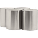  Meridian Dimple Silver Iron 4 pc Modular Nesting Coffee Table IMAGE 3