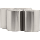  Meridian Dimple Silver Iron 4 pc Modular Nesting Coffee Table IMAGE 3