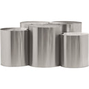  Meridian Dimple Silver Iron 5 pc Modular Nesting Coffee Table IMAGE 3