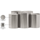  Meridian Dimple Silver Iron 5 pc Modular Nesting Coffee Table IMAGE 5