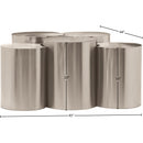  Meridian Dimple Silver Iron 5 pc Modular Nesting Coffee Table IMAGE 6