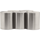  Meridian Dimple Silver Iron 5 pc Modular Nesting Coffee Table IMAGE 3