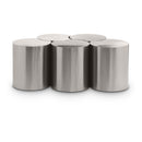  Meridian Dimple Silver Iron 5 pc Modular Nesting Coffee Table IMAGE 1