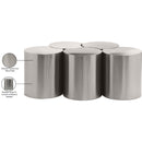  Meridian Dimple Silver Iron 5 pc Modular Nesting Coffee Table IMAGE 5