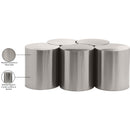  Meridian Dimple Silver Iron 5 pc Modular Nesting Coffee Table IMAGE 5