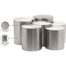  Meridian Dimple Silver Iron 6 pc Modular Nesting Coffee Table IMAGE 5