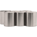  Meridian Dimple Silver Iron 6 pc Modular Nesting Coffee Table IMAGE 3
