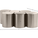  Meridian Dimple Silver Iron 6 pc Modular Nesting Coffee Table IMAGE 6