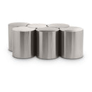  Meridian Dimple Silver Iron 6 pc Modular Nesting Coffee Table IMAGE 1