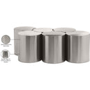  Meridian Dimple Silver Iron 6 pc Modular Nesting Coffee Table IMAGE 5