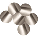  Meridian Dimple Silver Iron 6 pc Modular Nesting Coffee Table IMAGE 4
