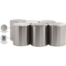  Meridian Dimple Silver Iron 6 pc Modular Nesting Coffee Table IMAGE 5