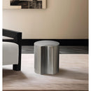  Meridian Dimple Silver Iron End Table IMAGE 2