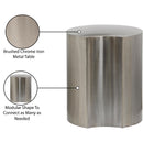  Meridian Dimple Silver Iron End Table IMAGE 5