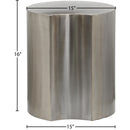  Meridian Dimple Silver Iron End Table IMAGE 6