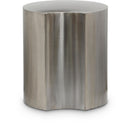  Meridian Dimple Silver Iron End Table IMAGE 1