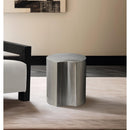  Meridian Dimple Silver Iron End Table IMAGE 2
