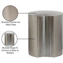  Meridian Dimple Silver Iron End Table IMAGE 5